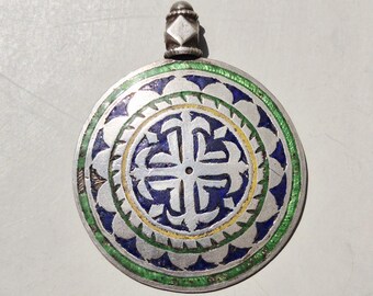 Rare protective amulet from Himachal Pradesh • Antique Kennauri pendant • India • Tribal ethnic jewelry I 1416