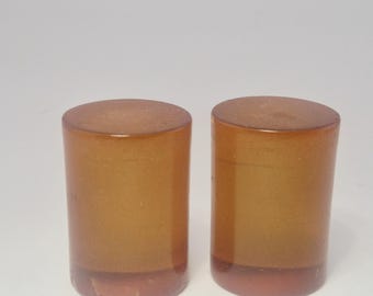 Antique Amber Plugs Myanmar, Hkahku Kachin Ear Plugs, Vintage Tribal Piercing, Schmuckrausch Vintage 1650