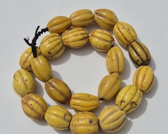 Antique Chinese melon beads – "Blini-Blini" from Irian Jaya (18th century) | 21 beads, 214g / No. 1356
