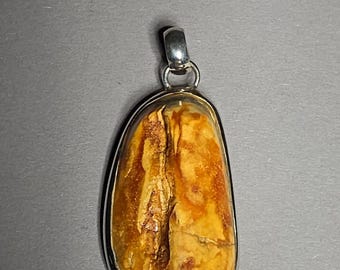 Vintage Baltic Amber Pendant Butterscotch Caramel Amber Silver 925 Natural Amber Schmuckrausch Vintage 1433