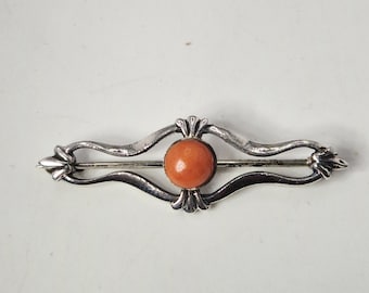 Art Deco Brooch, 800 Silver, Italy, Schmuckrausch Vintage 0063