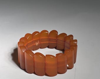 Pressed amber bracelet, Art Deco, Germany, 24 mm, 28.73 g, antique, original band, Schmuckrausch Vintage 0713
