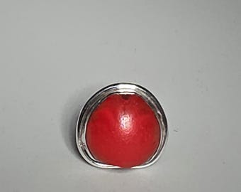 Ring Bohemian trade pearl glass upcycled silver 925 unique piece Schmuckrausch vintage 1538