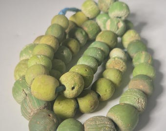 Antique Jatim glass beads, Java sintered earth finds, collector's item, jewelry craze, vintage 0081