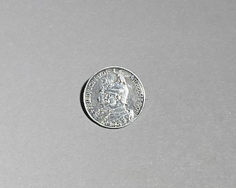Antique silver brooch made from a 2 Mark silver coin | Frederick III, 1888 | Traditional costume jewelry | Vintage jewelry collection I, 1708