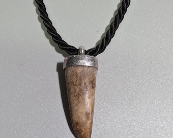 Roe Deer Antler Necklace | 925 Silver Pendant | Bavarian Tracht Dirndl Oktoberfest Home Jewelry I SR1516