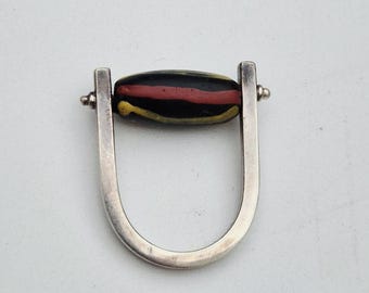 Tribal Spirit Ring • Antique Fancy Bead from Murano • Rotatable • 925 Silver • Size 59 • Unique with Gecko Hallmark & AF I 394