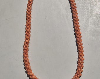 Antique coral necklace in knitting style • Historicism around 1900 • Mediterranean coral