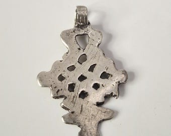 Small Coptic silver cross · Antique cross pendant Egypt handmade Schmuckrausch Vintage 0164