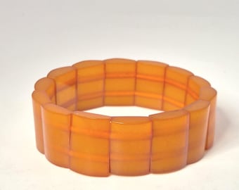 Art Deco bracelet made of antique pressed amber, Germany, Schmuckrausch Vintage 0262