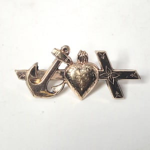 Anchor Cross Brooch - Etsy