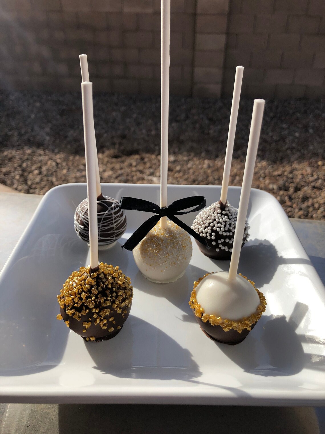 Assorted Cake Pops Gold Cake Pops Wedding Cake Pops Gold Etsy