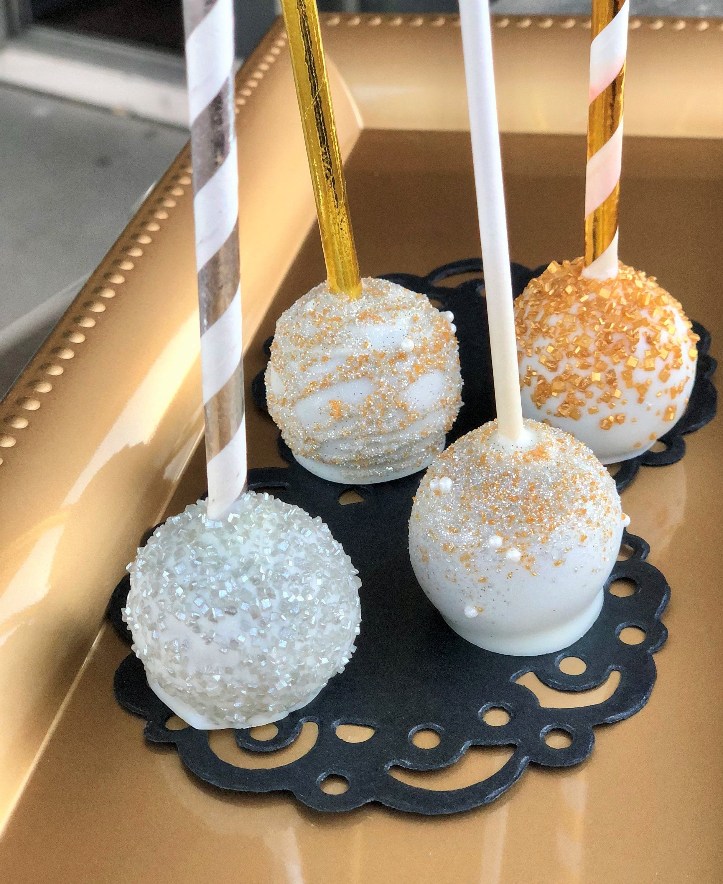 Gold Cake Pops Engagement Cake Pops Graduation Cake Pops Etsy