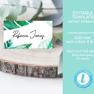 Tropical Wedding Decorations TEMPLATES, Greenery Invitations EDITABLE, Wedding Suite, Wedding stationery set Wedding invites, details, RSVP image 8