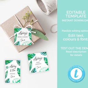 Tropical Wedding Decorations TEMPLATES, Greenery Invitations EDITABLE, Wedding Suite, Wedding stationery set Wedding invites, details, RSVP image 10