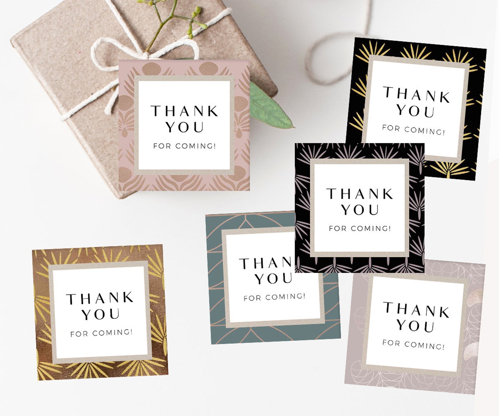 Gatsby Place Cards Template, EDITABLE Glam Theme Name Cards Printable ...