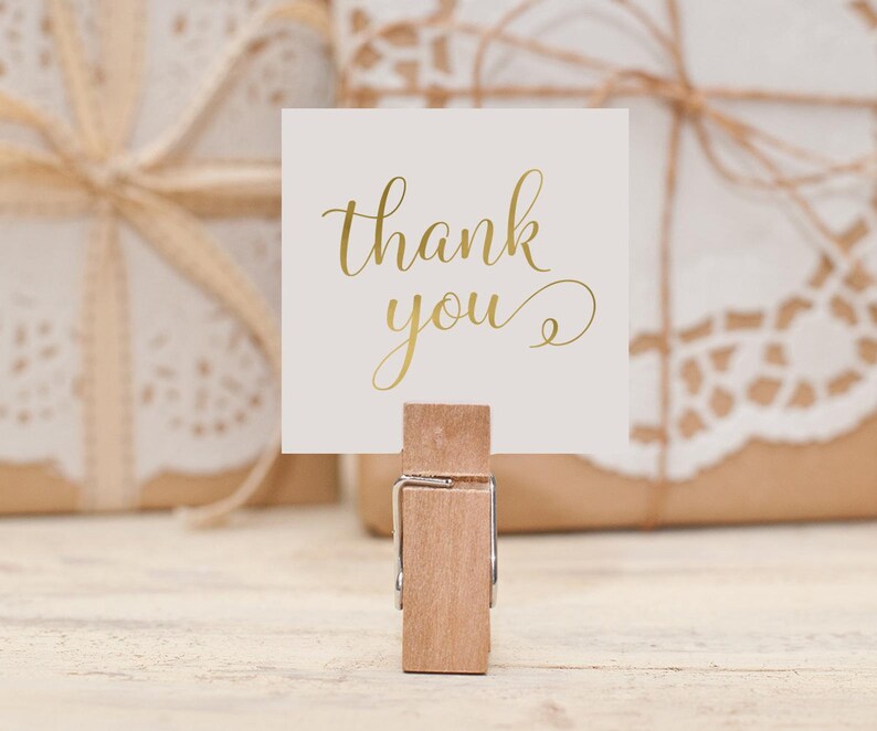 Elegant Gold Thank You Tags PRINTABLE Gold Wedding Tags Etsy