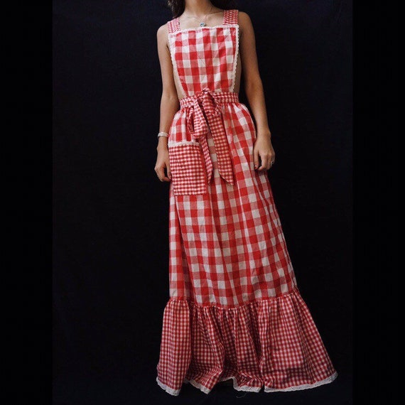 1970s Plaid Dress