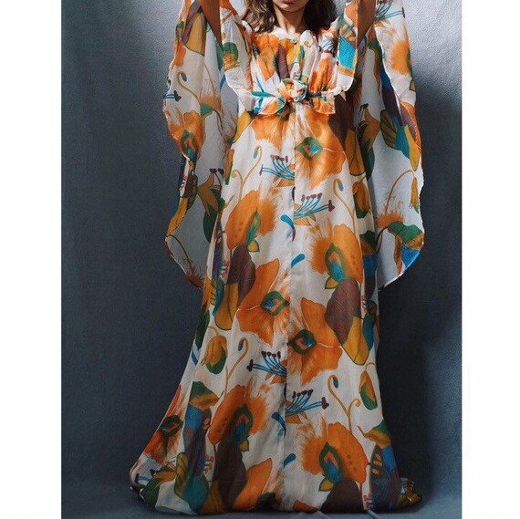 1970s Novelty Print Dress