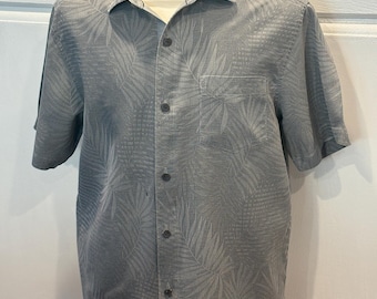 Medium Silk Light Grey Tommy Bahama Hawaiian Aloha Shirt
