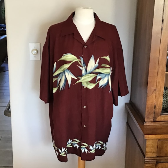 XXL  Tommy Bahama Rayon Hawaiian Aloha Shirt - image 1