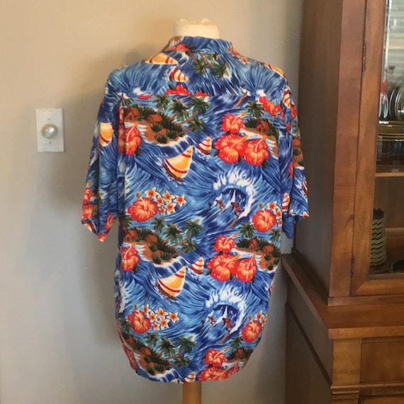 Large Pineapple Connection all Rayon Hawaiian Alo… - image 2