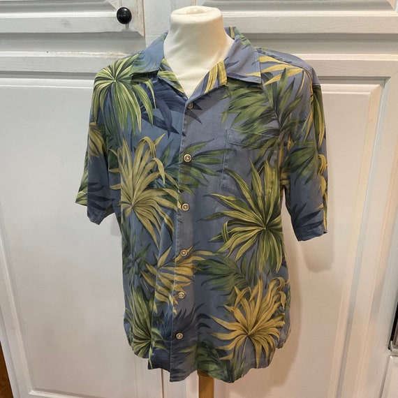 Large Tommy Bahama Cotton and Silk Hawaiian Aloha… - image 1