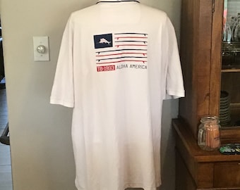XXXL Tommy Bahama Patriotic Hawaiian Aloha Polo Shirt