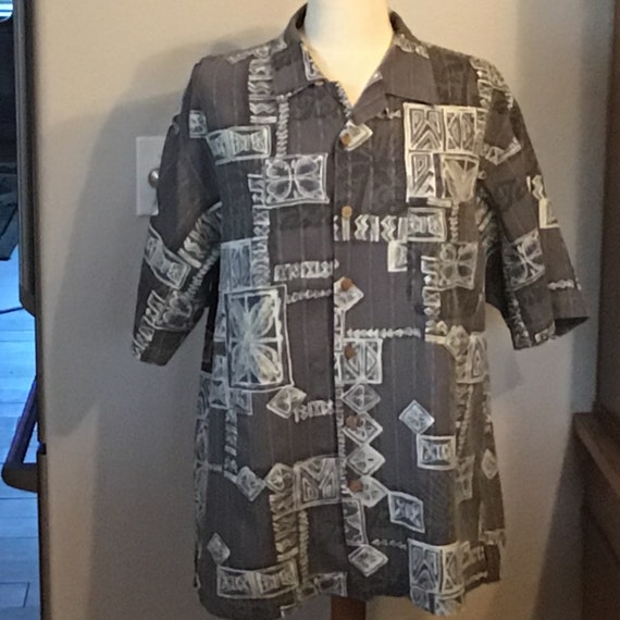 Large Tommy Bahama Hawaiian Rayon and Cotton Aloh… - image 1