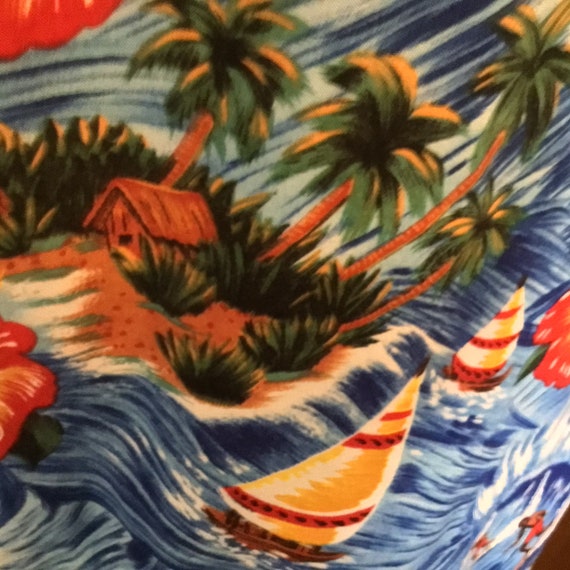 Large Pineapple Connection all Rayon Hawaiian Alo… - image 4