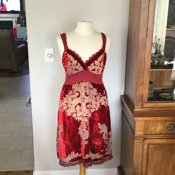 Medium Hale Bob Silk Velvet Dress