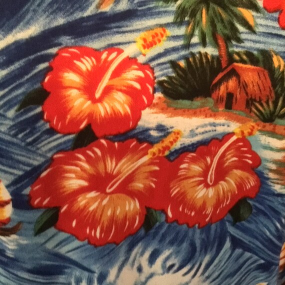 Large Pineapple Connection all Rayon Hawaiian Alo… - image 6