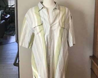 XL Tommy Bahama Linen and Cotton Hawaiian Aloha Shirt