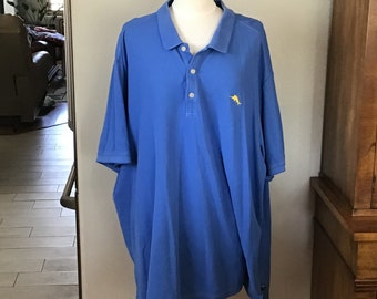 4XB Supima bomull och polyester Tommy Bahama blå hawaiisk pikétröja