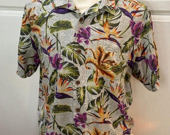 Chemise hawaïenne aloha Tommy Bahama de taille moyenne Artist Series