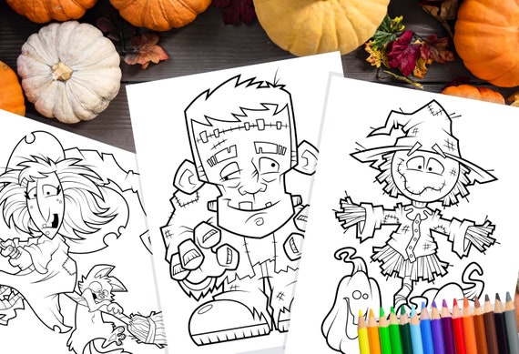 Printable Halloween Coloring Pages / Crafts for Kids / Art for