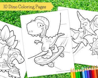 Printable Dinosaur Coloring Pages / Crafts for Kids / Art for Kids / Family Activities / Sports Coloring / School Activity Coloring Pages