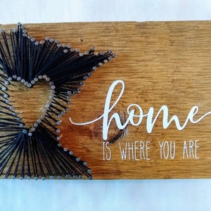 MOTHER&#39;S DAY GIFT Personalized State string art Wall decor  Homeowner Rustic home decor home sign gift for mom gift from son from daughter