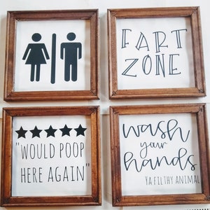 BATHROOM WALL DECOR Bathroom Sign Bathroom wall art Bathroom Farmhouse decor Wall art Wall decor Home decor Housewarming gift Rustic decor