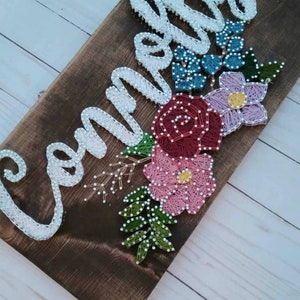 CUSTOM LAST NAME sign String Art Home decor Wall decor Christmas modern rustic decor personalized wedding gift rustic home decor best seller