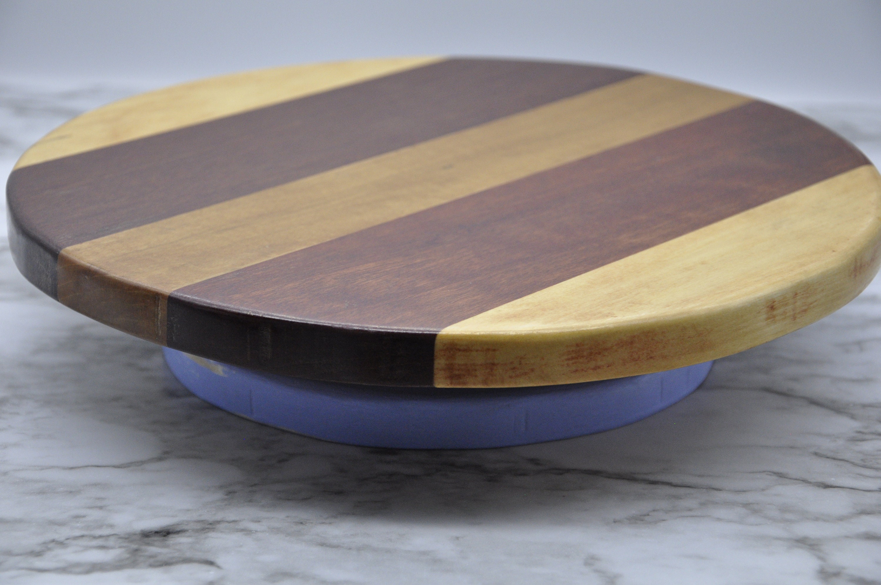 Wooden Cake Turntable 12 Diameter Lazy Susan Etsy