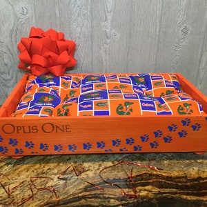 Wine crate pet bed