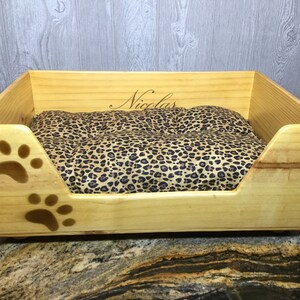 Wine crate dog bed
