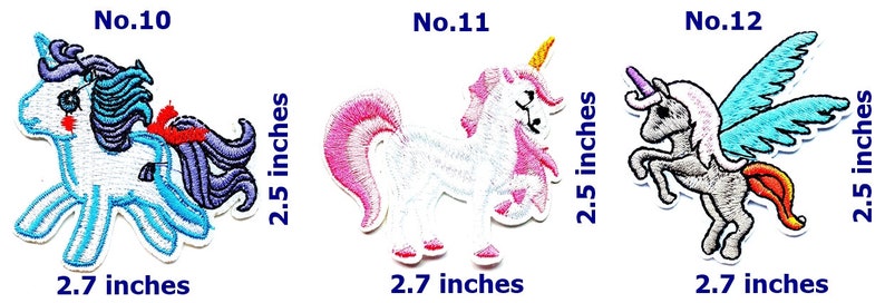 Cute Princess Unicorn Horse Fantasy Cartoon Patch Clothes Bag T-Shirt Jeans Biker Badge Applique Iron onSew On Patch Choose The Number