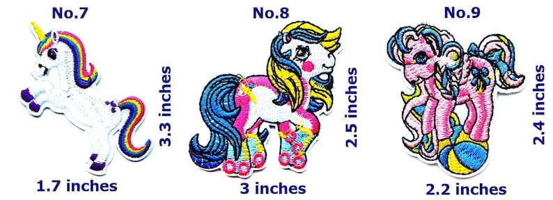 Cute Princess Unicorn Horse Fantasy Cartoon Patch Clothes Bag T-Shirt Jeans Biker Badge Applique Iron onSew On Patch Choose The Number