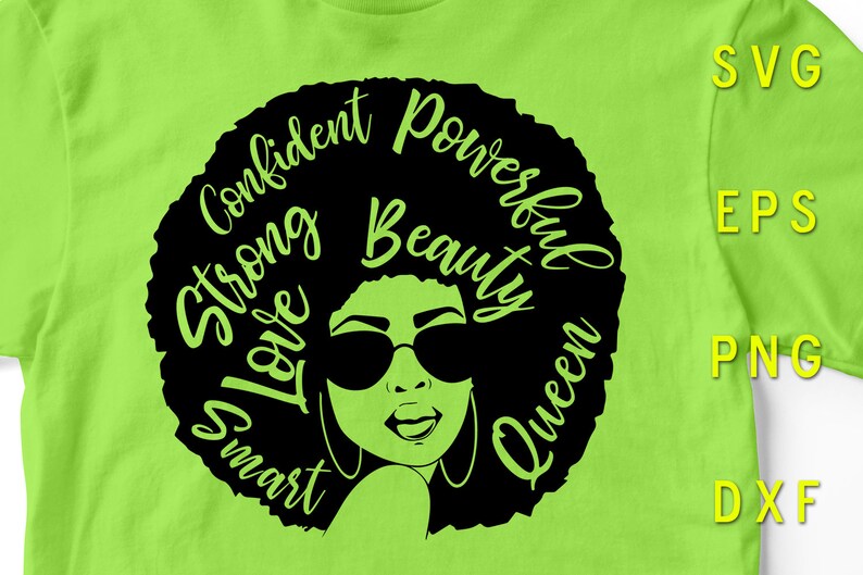 Afro Woman Vector Art Png Eps Dfx Svg High Quality Art Etsy