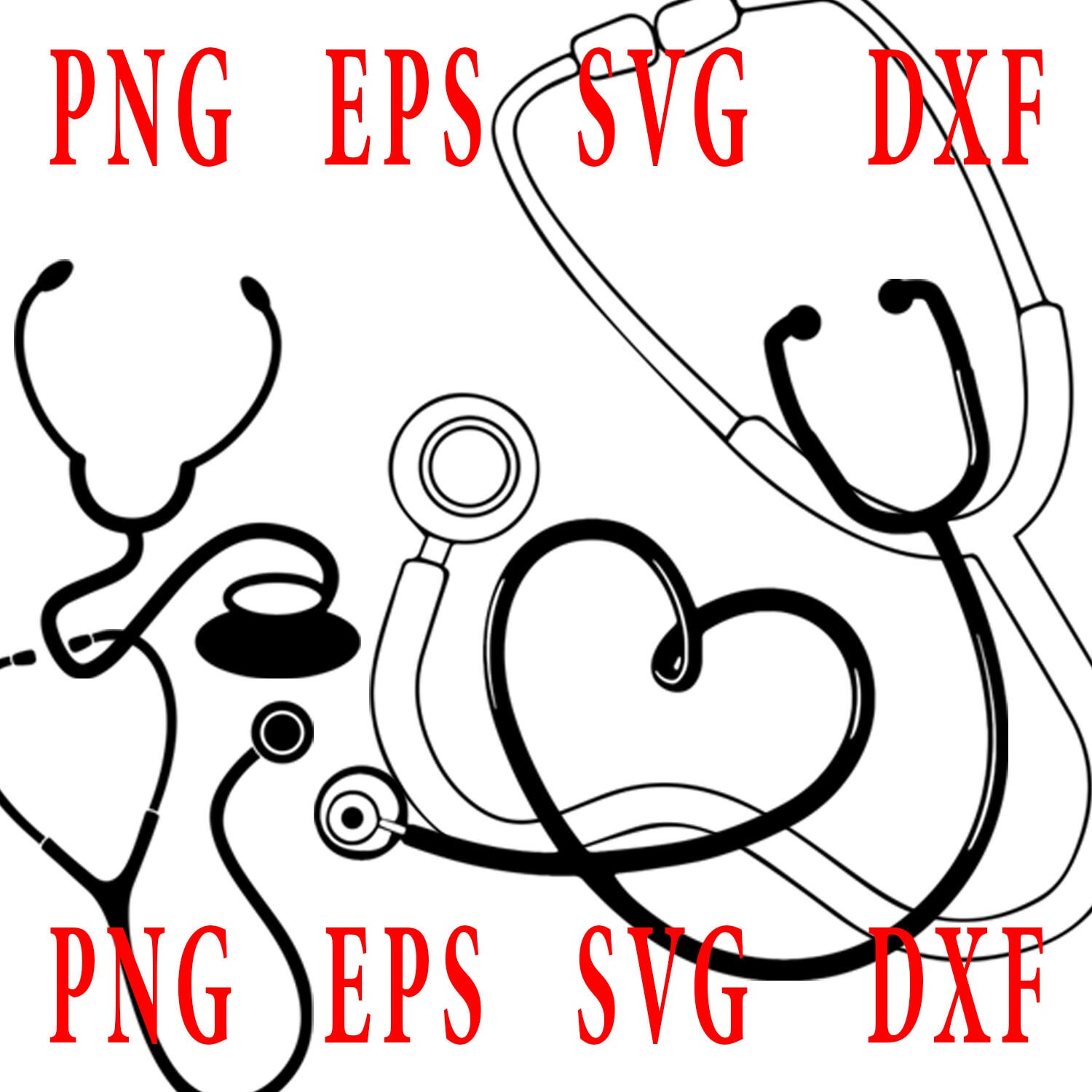 Stethoscope Fine Vector Art Png Eps Dfx Svg High Quality Art Etsy