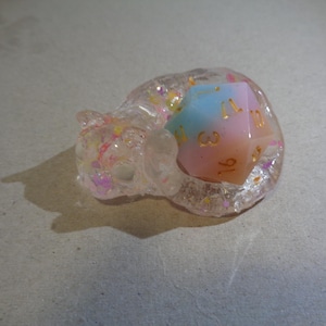 Clear Cat Dice Guardian Holder Figure