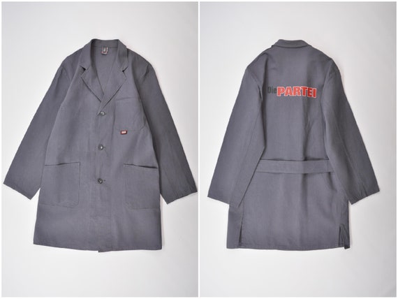 Vintage European Work Coat / Shop Coat / Duster Co