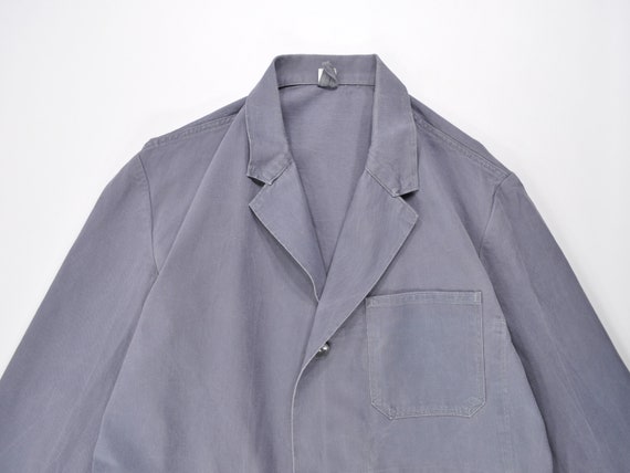Vintage Work Coat, Gray Shop Coat, Duster Coat, Ar